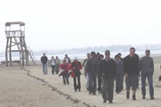 Turistas en las playas de Paracas